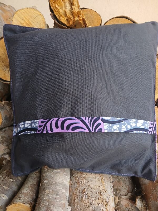 Housse coussin Tête de chat violet