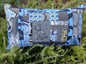 Housse coussin jack bleu