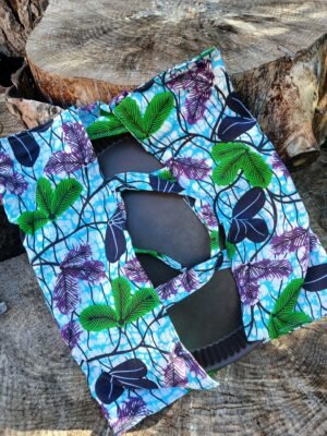 Porte tarte turquoise et vert