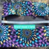 Porte tarte violet, turquoise et orange