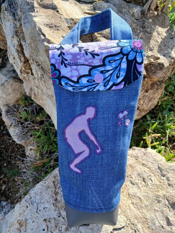 Sac pétanque parme et bleu