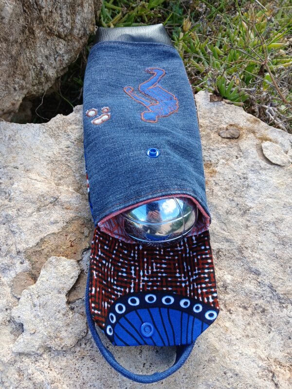 Sac pétanque bleu et marron