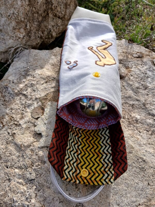 Sac pétanque brun et jaune