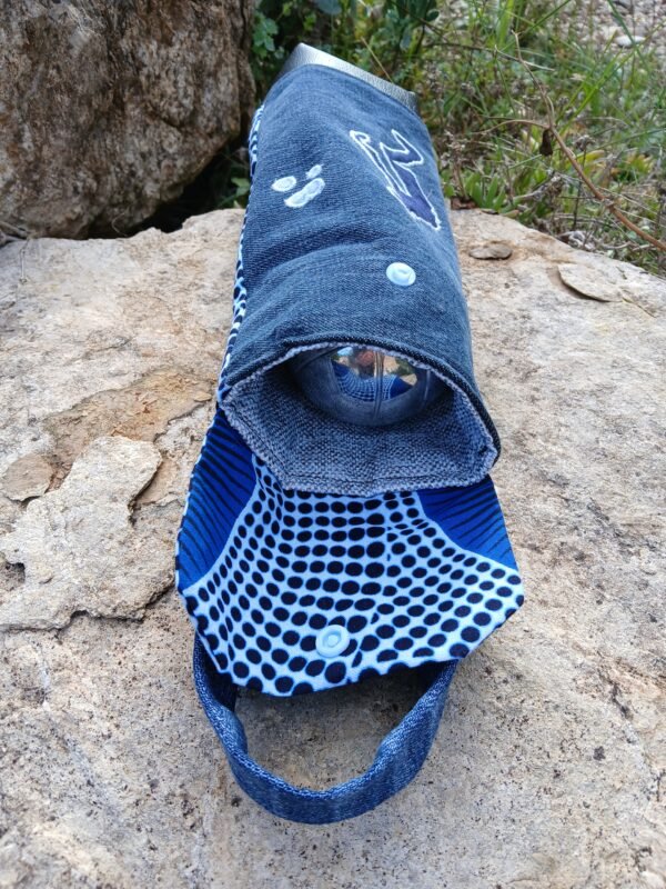 Sac pétanque bleu à pois