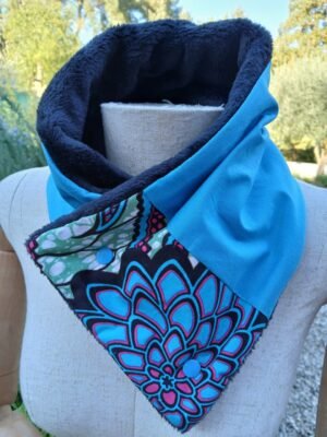 Cache cou Uni turquoise et Wax