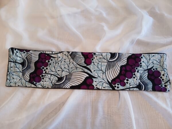 Cache cou gris noir et violet