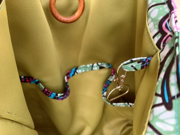 Sac de yoga / sport vert, rose et bleu Petit modèle