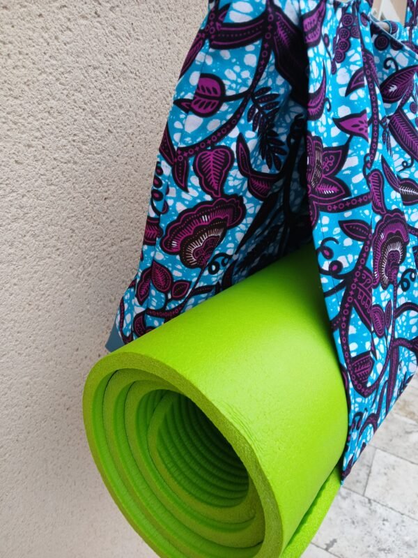 Sac de yoga / parme et gris Grand modèle