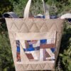 Sac poche patchwork vinyle marin brun
