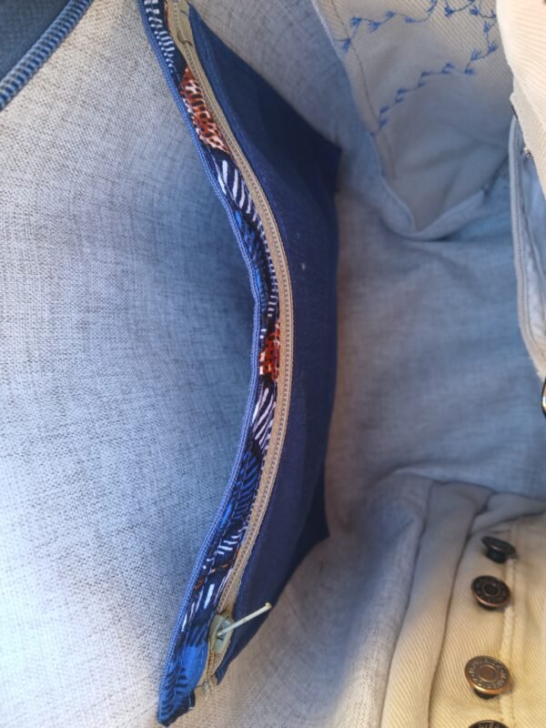 Sac poche patchwork vinyle marin brun