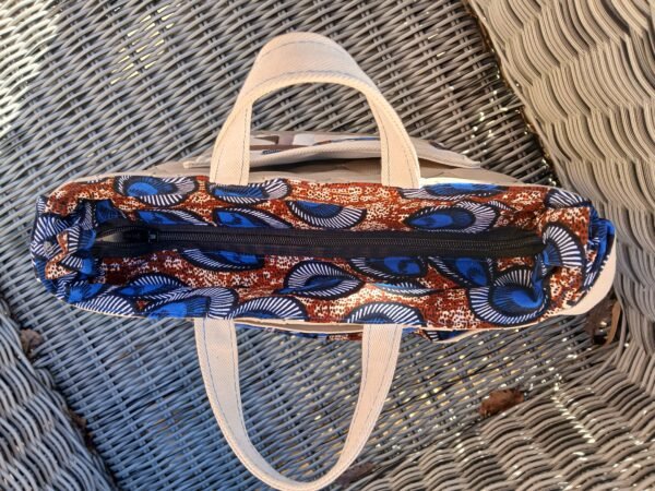 Sac poche patchwork vinyle marin brun