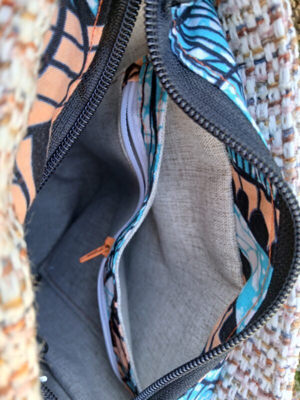 Sac tweed poche patchwork