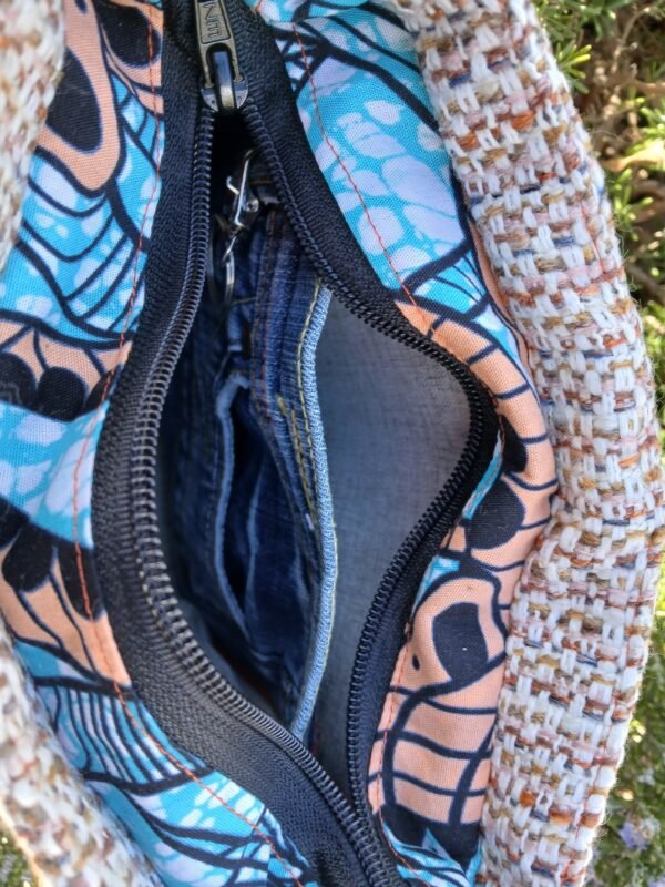 Sac tweed poche patchwork