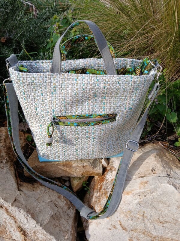 Sac poche brodée Cœur puzzle