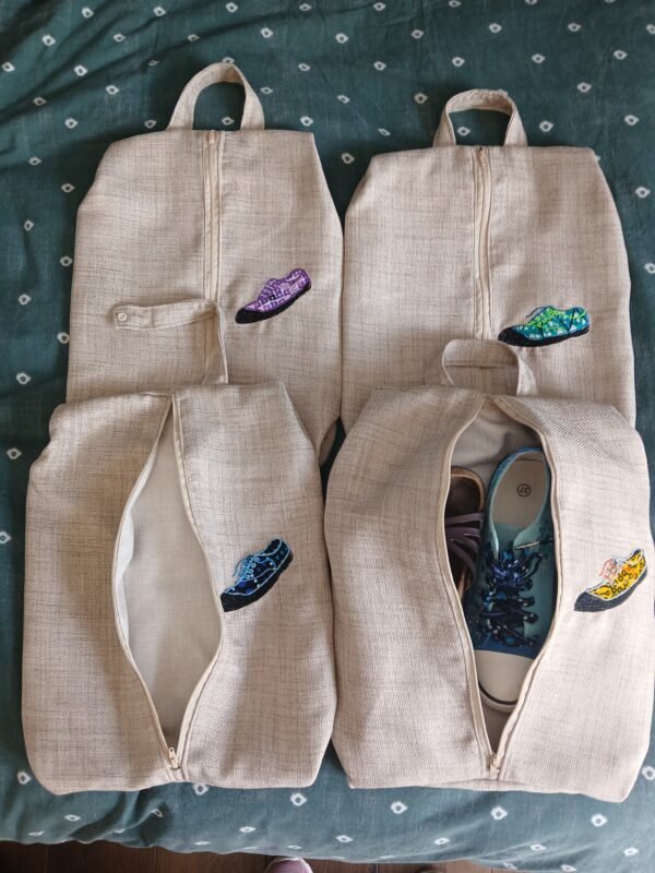 Sac range chaussures jaune