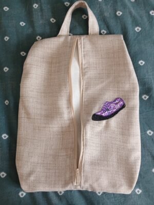 Sac range chaussures mauve