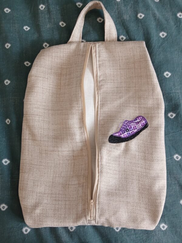 Sac range chaussures mauve